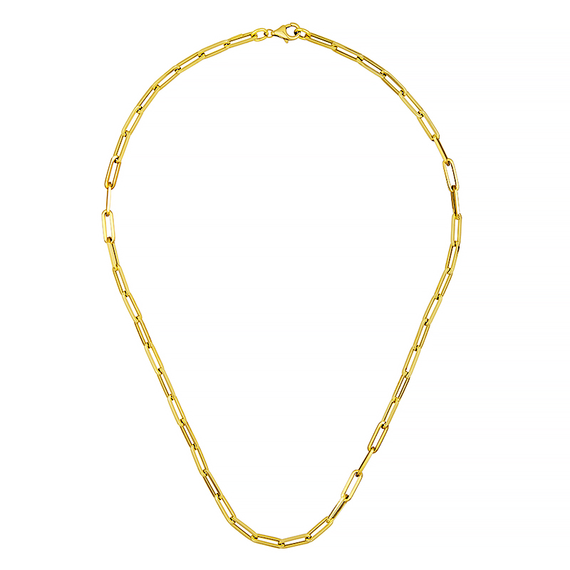 18K Paperclip Chain Necklace